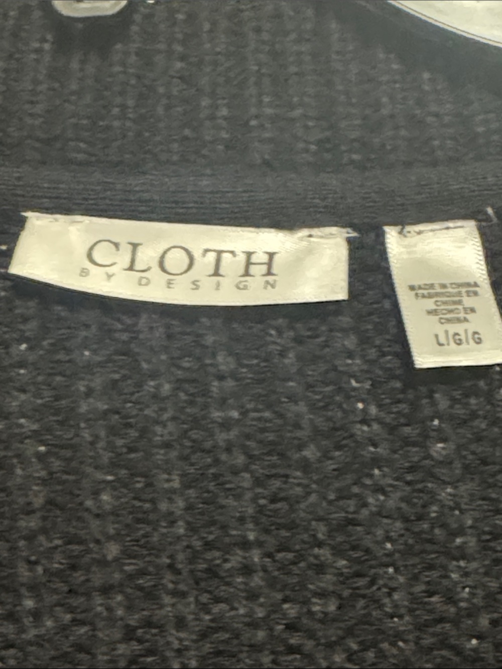 Black Ribbed V-Neck Button Cardigan - Picture 4 of 5